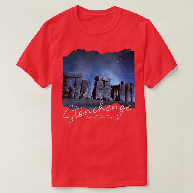 Stonehenge England Souvenir  Stonehenge At Night P T-Shirt (Design Front)