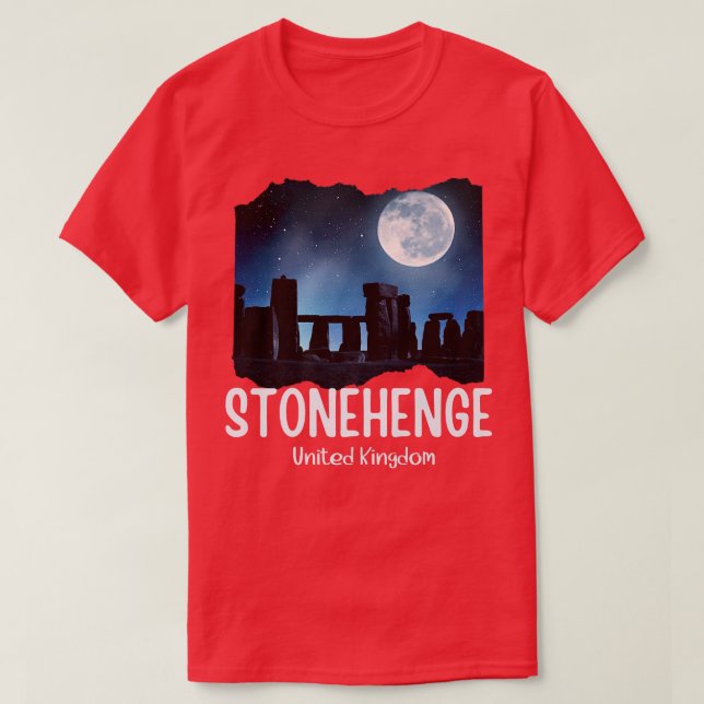 Stonehenge England SouvenirStonehenge At Night1018 T-Shirt (Design Front)