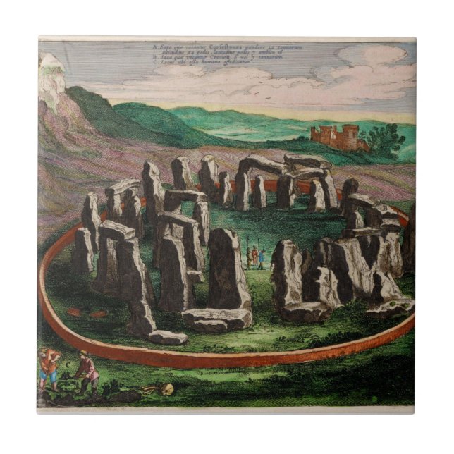 Stonehenge from Atlas Van Loon 1649 Tile (Front)