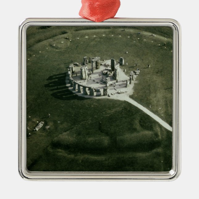Stonehenge from the air metal tree decoration (Front)