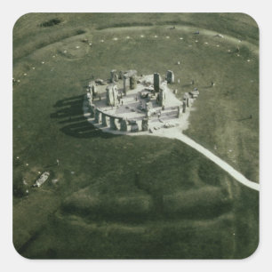 Stonehenge from the air square sticker
