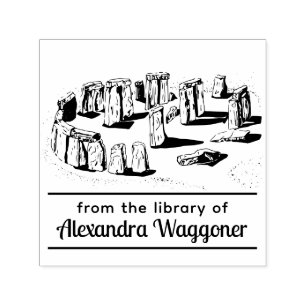 Stonehenge “From the library of” Book Name Self-inking Stamp