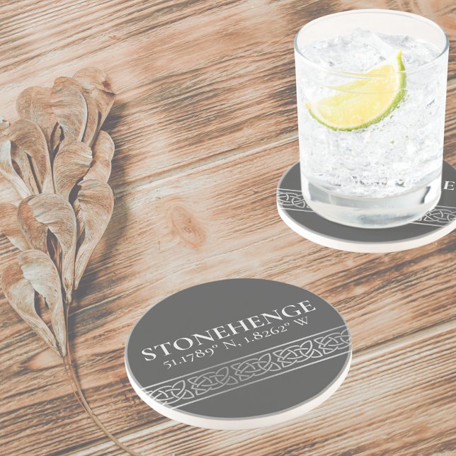 Stonehenge Latitude  Longitude Dark  Coaster (Creator Uploaded)