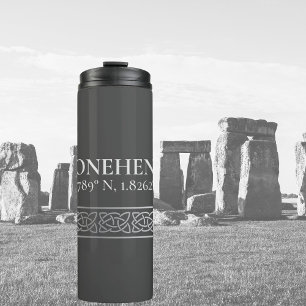 Stonehenge Latitude  Longitude Dark   Thermal Tumbler