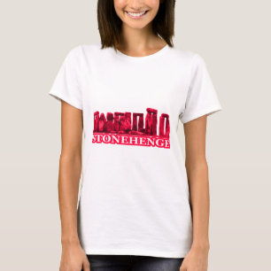 Stonehenge Magenta White The MUSEUM Zazzle Gifts T-Shirt