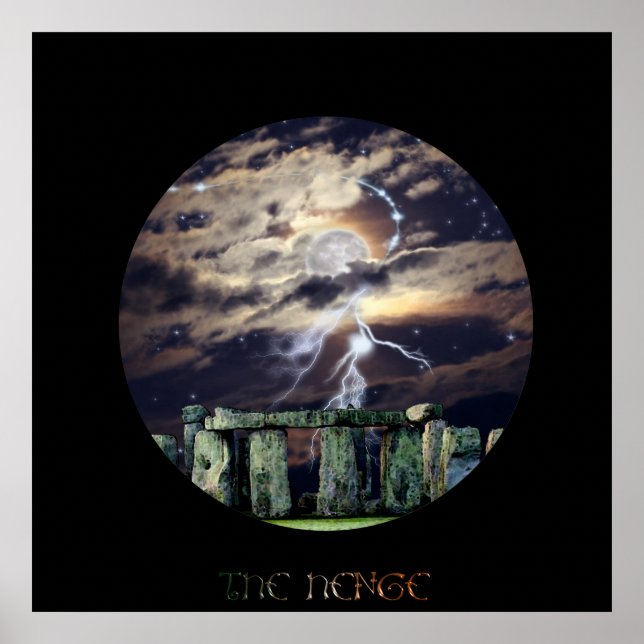 Stonehenge Mystical Druid Art Mytho-Fantasy Poster (Front)