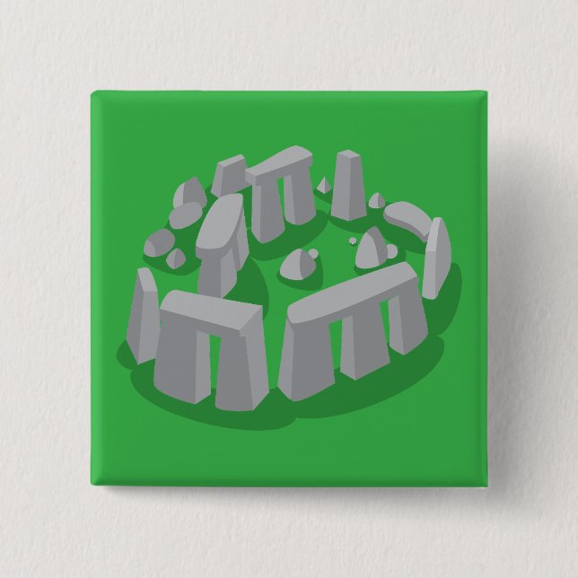 Stonehenge of England 15 Cm Square Badge (Front)