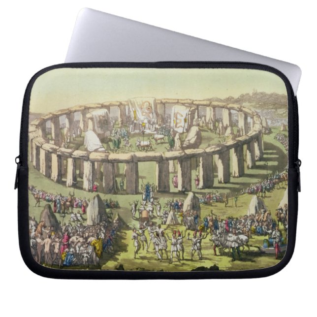 Stonehenge, or a Circular Temple of the Druids, pl Laptop Sleeve (Front)