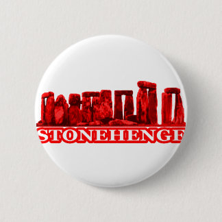 Stonehenge Red transp The MUSEUM Zazzle Gifts 6 Cm Round Badge