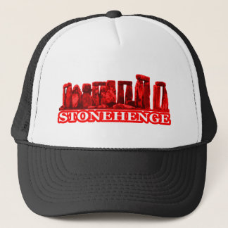 Stonehenge Red White The MUSEUM Zazzle Gifts Trucker Hat