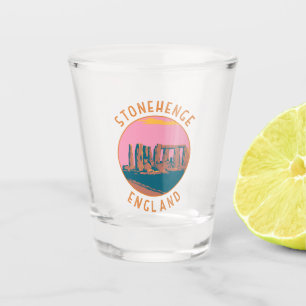 Stonehenge Retro Distressed Circle Shot Glass