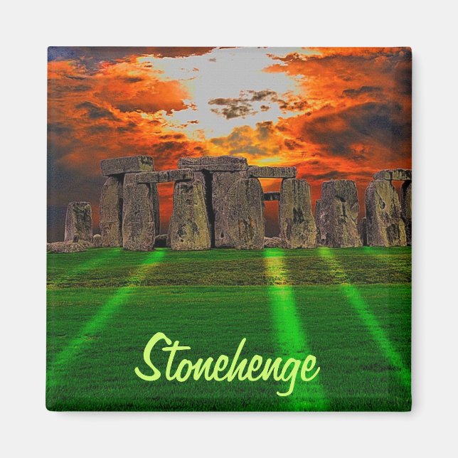 Stonehenge Standing Stones at Sunset Magnet (Front)