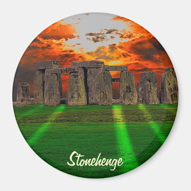 Stonehenge Standing Stones at Sunset Magnet (Front)