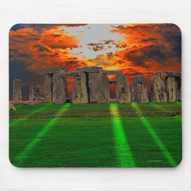 Stonehenge Standing Stones at Sunset Mouse Mat (Front)