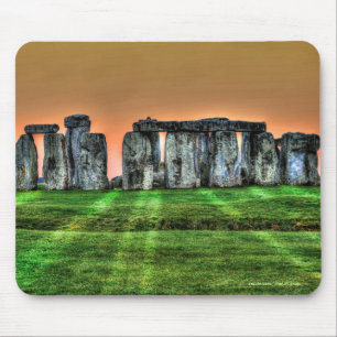 Stonehenge Standing Stones near Sunset Mouse Mat