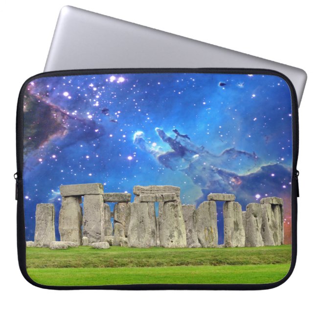 Stonehenge & Stars Ancient Historic Site of Power Laptop Sleeve (Front)