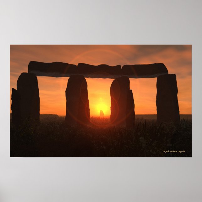 Stonehenge Sunrise Poster (Front)