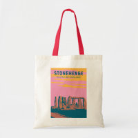 Stonehenge Travel Art Retro Illustration