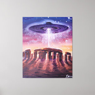 Stonehenge UFO Canvas Print