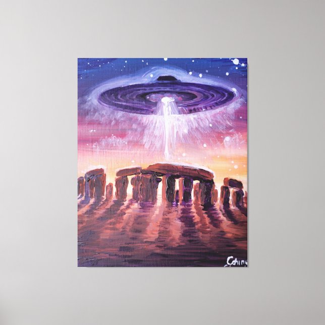 Stonehenge UFO Canvas Print (Front)