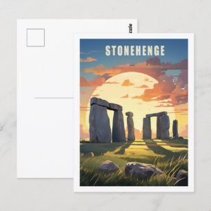 Stonehenge United Kingdom Famous Travel Place Postcard