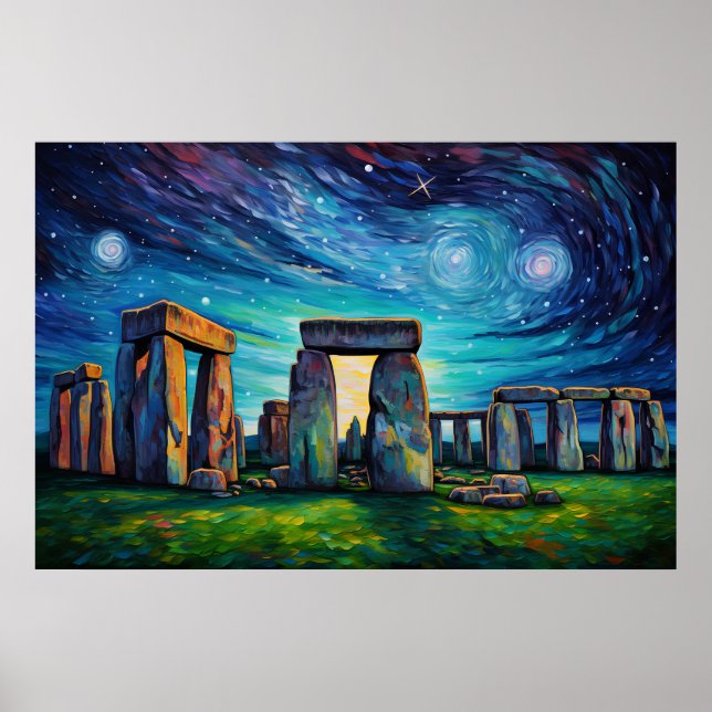 Stonehenge | Van Gogh Inspiration Poster (Front)