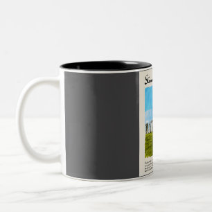 Stonehenge Vintage Watercolour Travel Two-Tone Coffee Mug