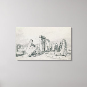 Stonehenge, Wiltshire, 1820 (drawing) Canvas Print