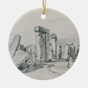 Stonehenge, Wiltshire, 1820 (drawing) Ceramic Tree Decoration