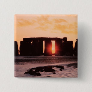 Stonehenge, Winter Solstice 15 Cm Square Badge