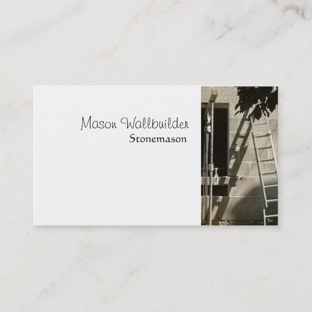Stonemason building work business card (Front)