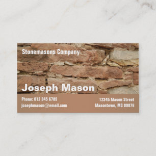 stonemason business card