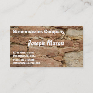 stonemason -  construction business card