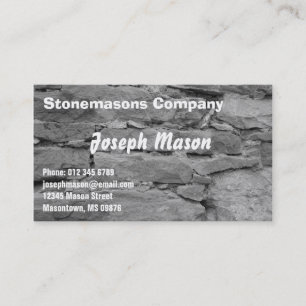 stonemason -  construction business card