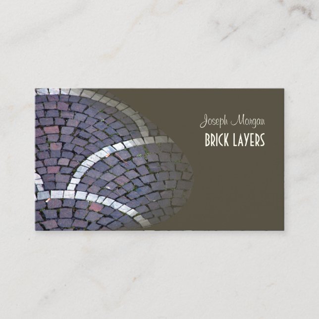 Stonemasons, stone workers business cards (Front)