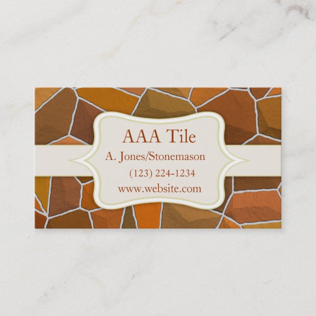 Stonemaston Stone Background Business Card (Front)