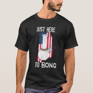 Stoner 4th Of July  American Flag Bong Vintage Dec T-Shirt