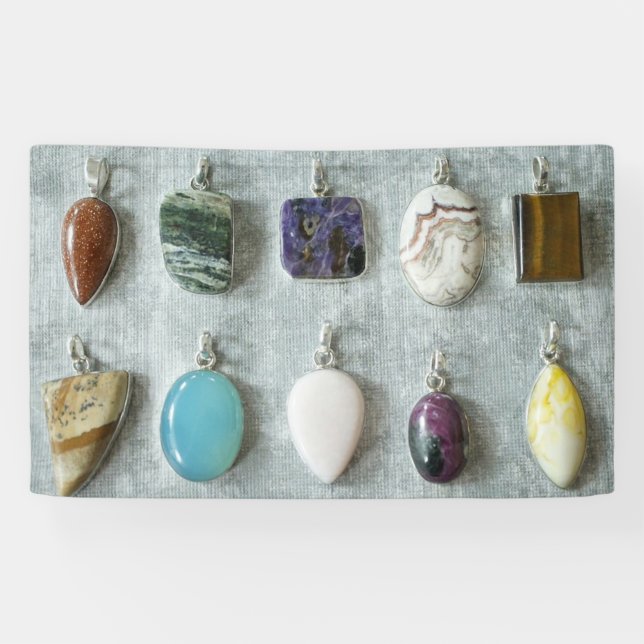 Stones and Gems Jewellery Charms Banner (Horizontal)