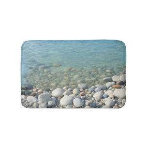 Stones Beach Beautiful Nature Sea Pebbles Shore Bath Mat