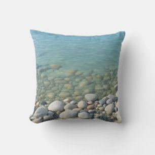 Stones Beach Beautiful Nature Sea Pebbles Shore Cushion