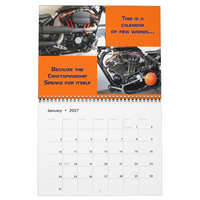Stones Custom Motorcycle Calendar 2012 (Jan 2027)
