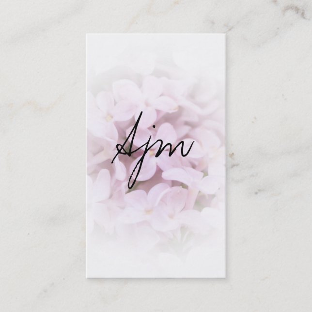 Stones & Flowers (massage therapy) Business Card (Front)