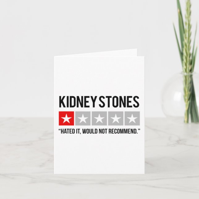Stones Hated It Fighting Kidney Disease Awareness  Card (Front)