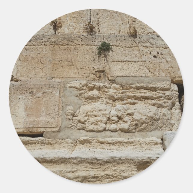 Stones Kotel Western Wall Jerusalem Classic Round Sticker (Front)