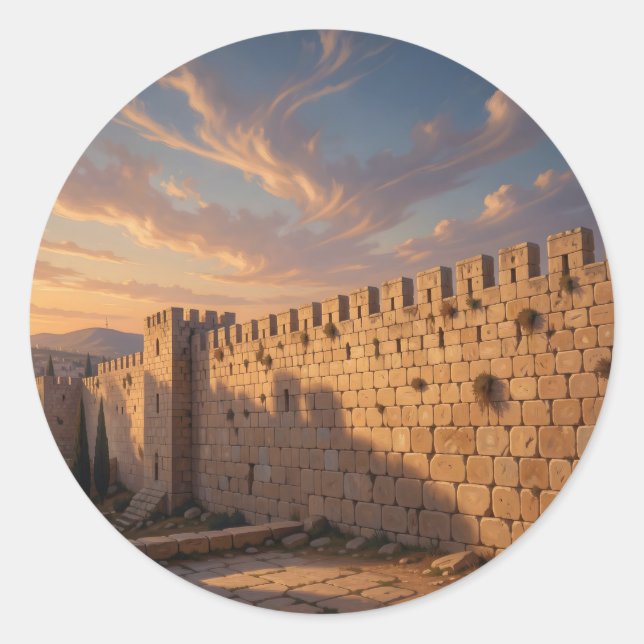 Stones Of Jerusalem – Jerusalem Wall Art Classic Round Sticker (Front)