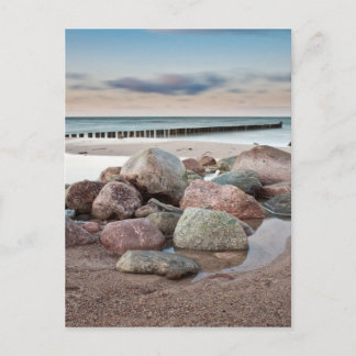 Stones on shore of the Baltic Sea Postcard