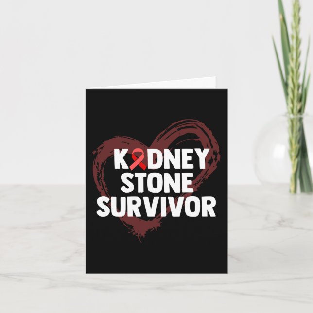 Stones Surgery Survivor Kidney Disease Image  Card (Front)