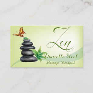 Stones Zen Therapist Business Card