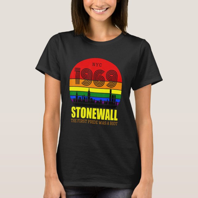 Stonewall 1969 Was A Riot Lgbtq Lgbt Lesbian Gay P T-Shirt (Front)