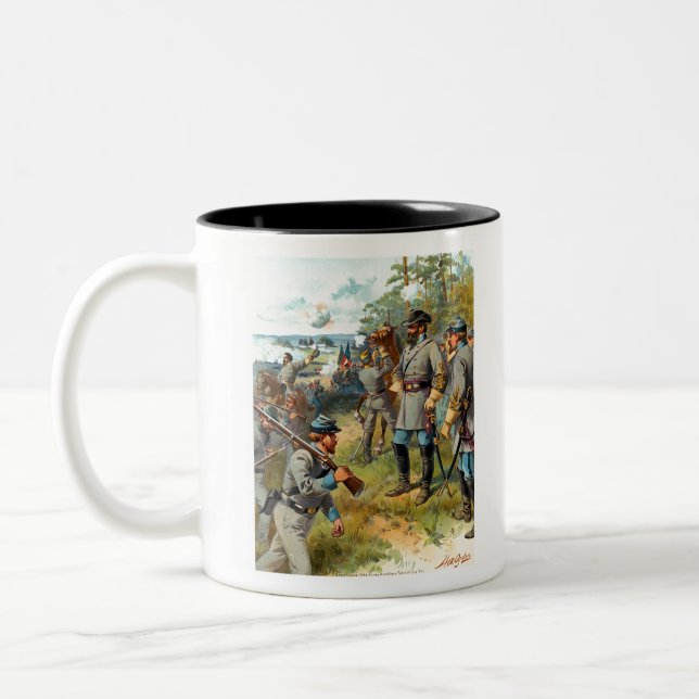 Stonewall Jackson at Bull Run, August 17, 1861 Two-Tone Coffee Mug (Left)